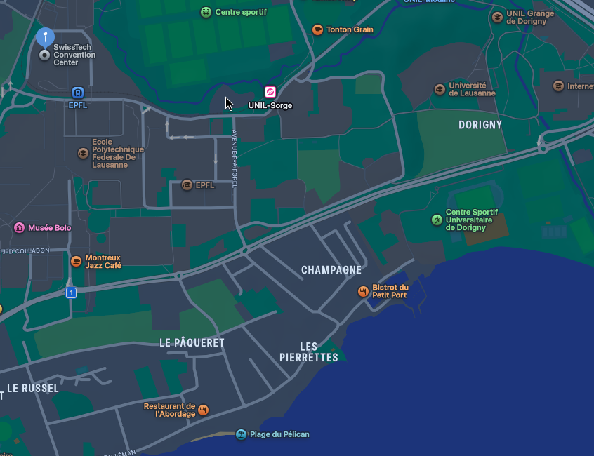 Location of the SwissTech Conference center